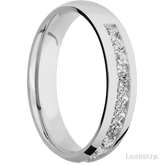 5 mm wide/Domed/Cobalt Chrome band with a Half Eternity arrangement of 07 carat Round Diamond stones in a Channel setting